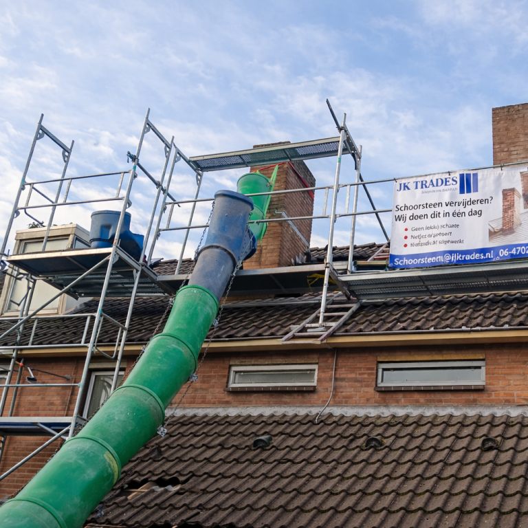 Schoorsteen weghalen Stookkanaal Slopen
